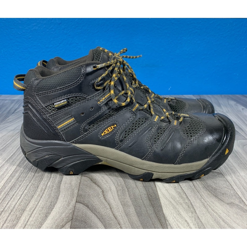 KEEN Lansing Mid Waterproof Steel Toe Hiking Work Boots Men's Size 11.5D